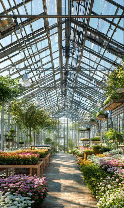 Green house bunga krisan
