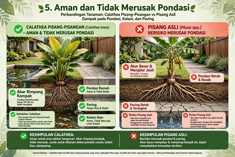 akar pisang calathea