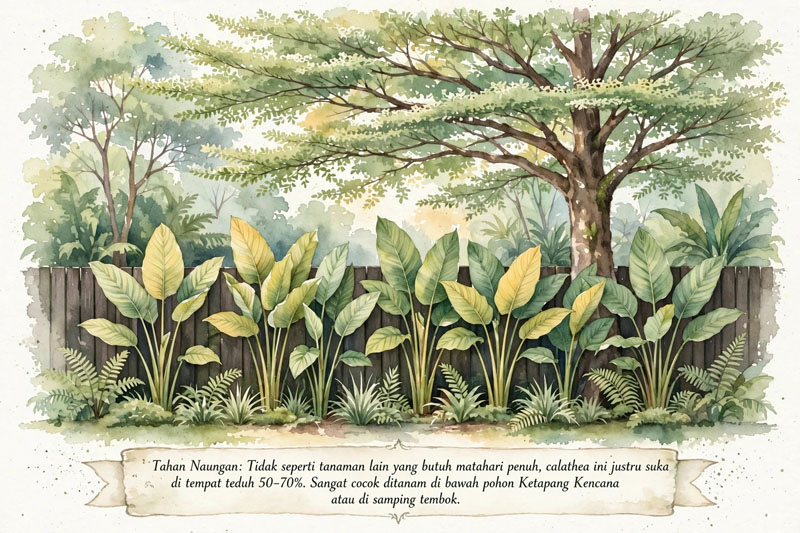 naungan pisang calathea