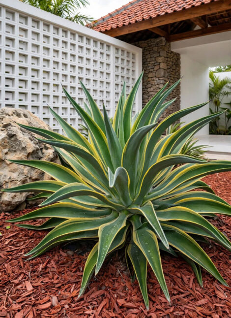 5 desain taman minimalis dengan Agave Mahkota