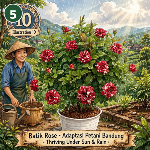 petani bunga mawar batik bandung
