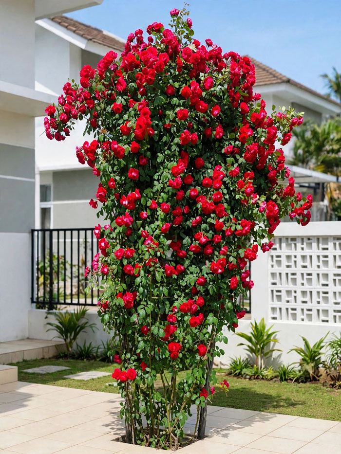 bunga mawar merah