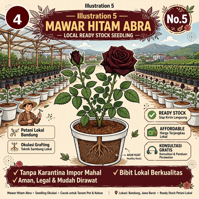 Bunga mawar hitam asli
