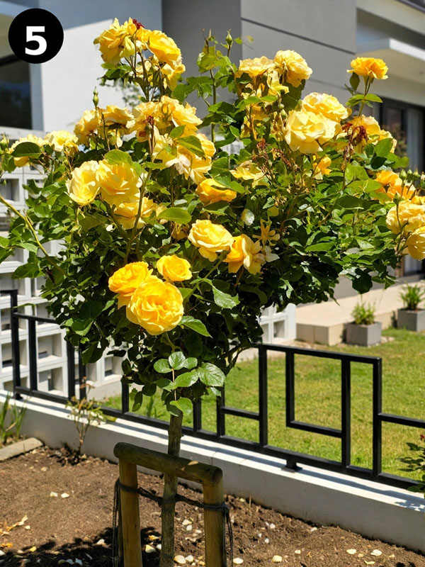 taman bunga mawar kuning
